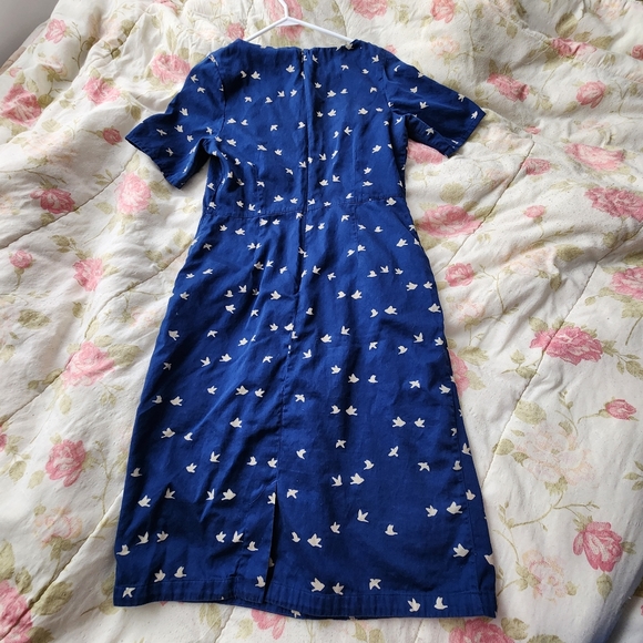 People Tree Blue Dove Dress size M - Picture 7 of 7